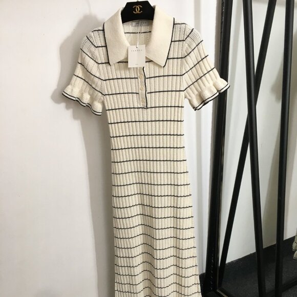 Sandro Dresses & Skirts - Sandro striped short-sleeved knit dress